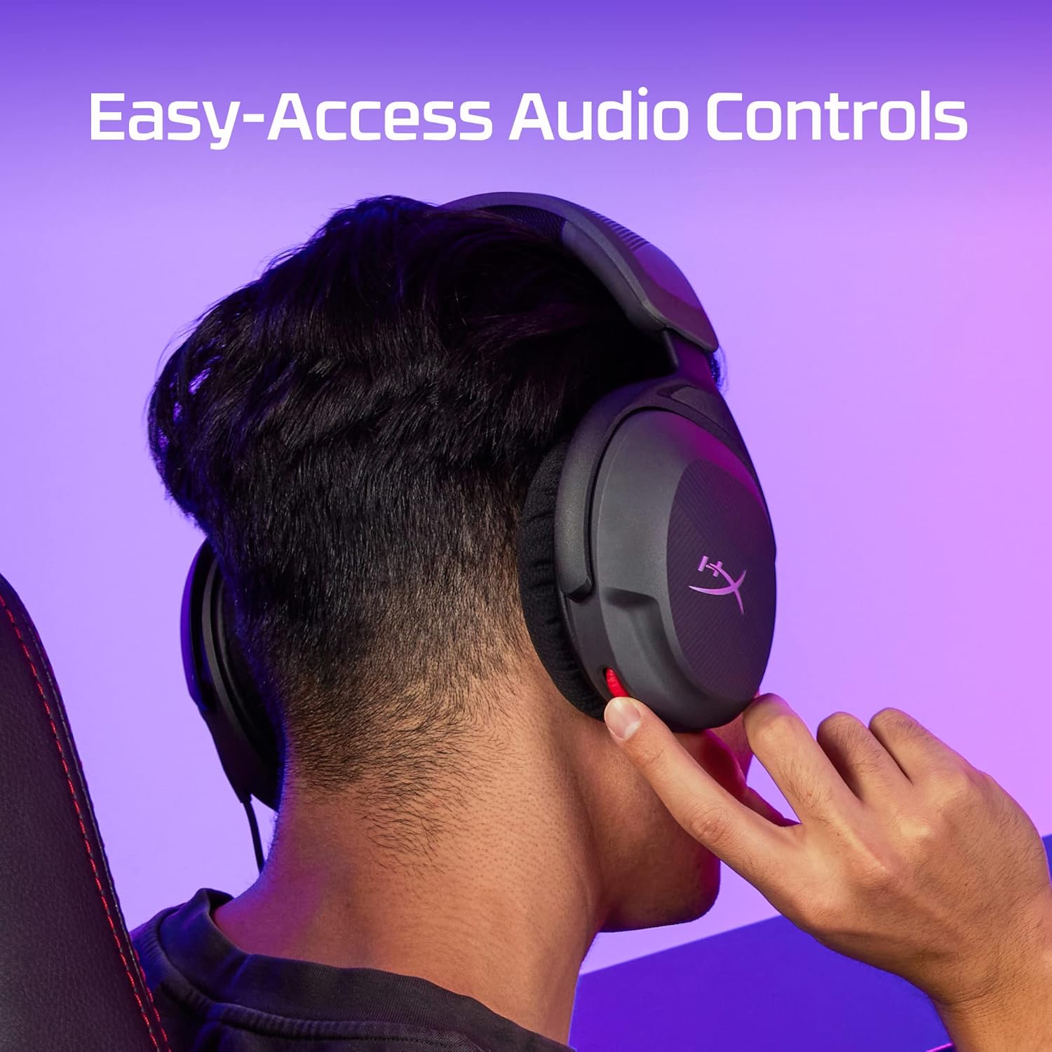 HYPERX Cloud Stinger 2 Core Lightweight PC Gaming Headphones with Rotating Microphone to Mute with Sound DTS Headphone:X Spatial Audio, 40mm Drivers