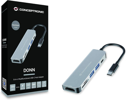 Conceptronic USB 3.2 Interface Hub, Multicolor, One Size (DONN02G