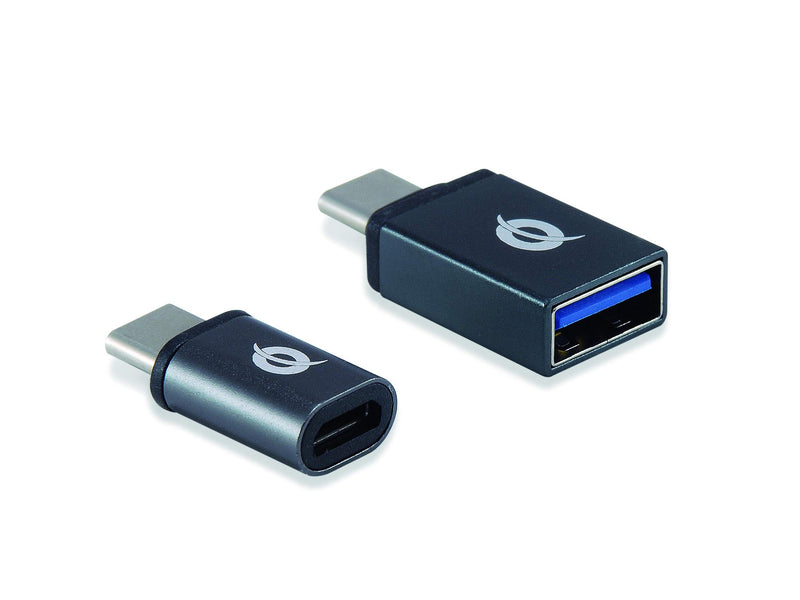Conceptronic DONN04G - Adaptador OTG para USB-C (2 Unidades, USB-C a USB-A y USB-C a Micro USB