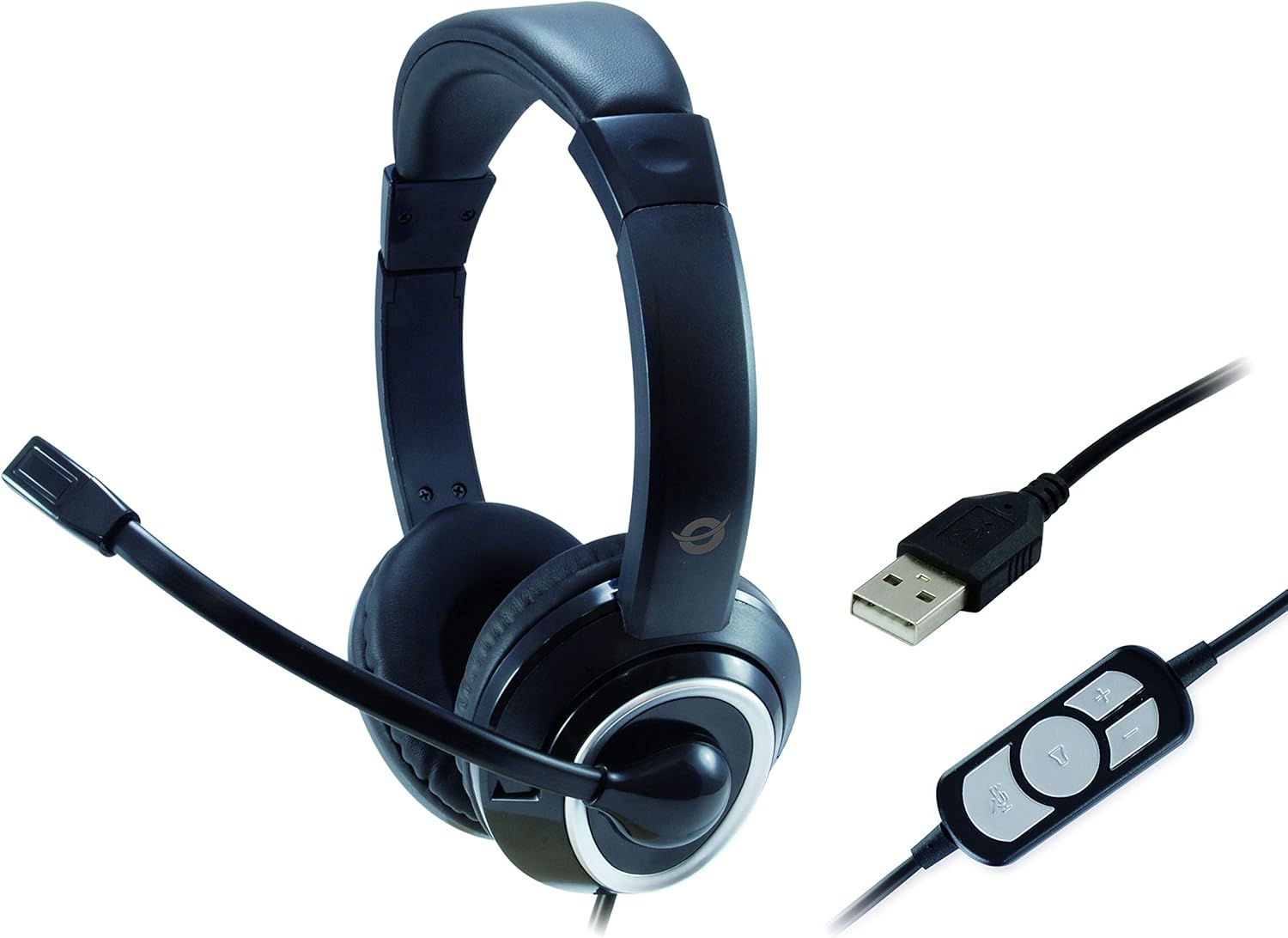 Conceptronic POLONA01B Headset USB + Microphone, grey