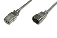 Assmann Power Supply Extension Cable Power Cord IEC IEC Plug/Socket 2 m Black