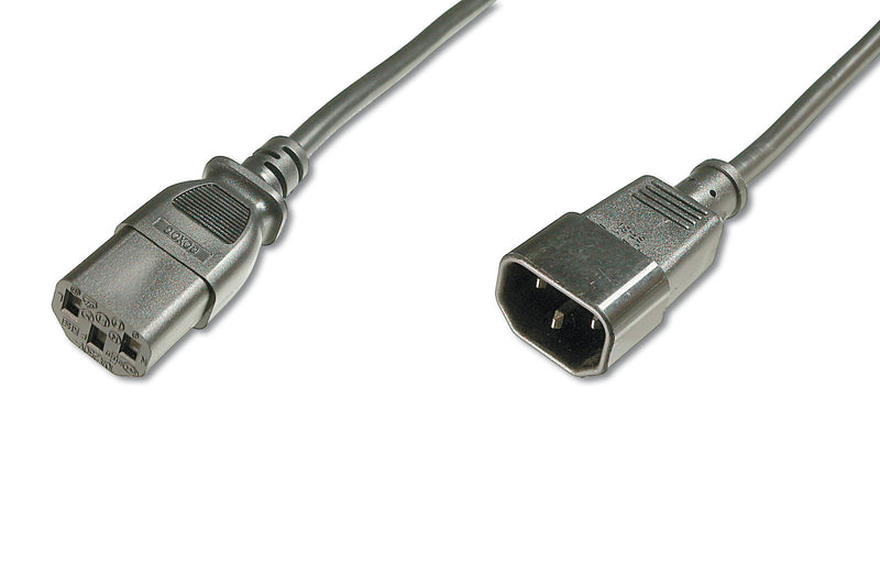 Assmann Power Supply Extension Cable Power Cord IEC IEC Plug/Socket 2 m Black