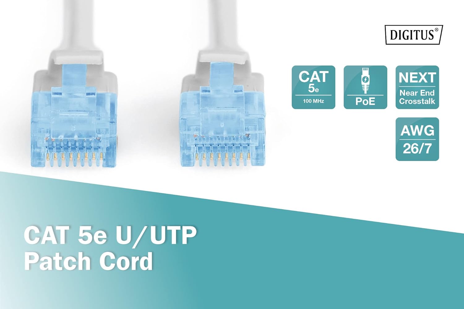 DIGITUS CAT 5e U-UTP 1.5 m Network Cable 1.5 m Grey - Network Cables (1.5 m, RJ-45, Grey