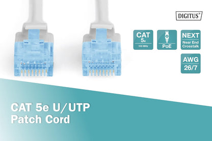 DIGITUS CAT 5e U-UTP 1.5 m Network Cable 1.5 m Grey - Network Cables (1.5 m, RJ-45, Grey