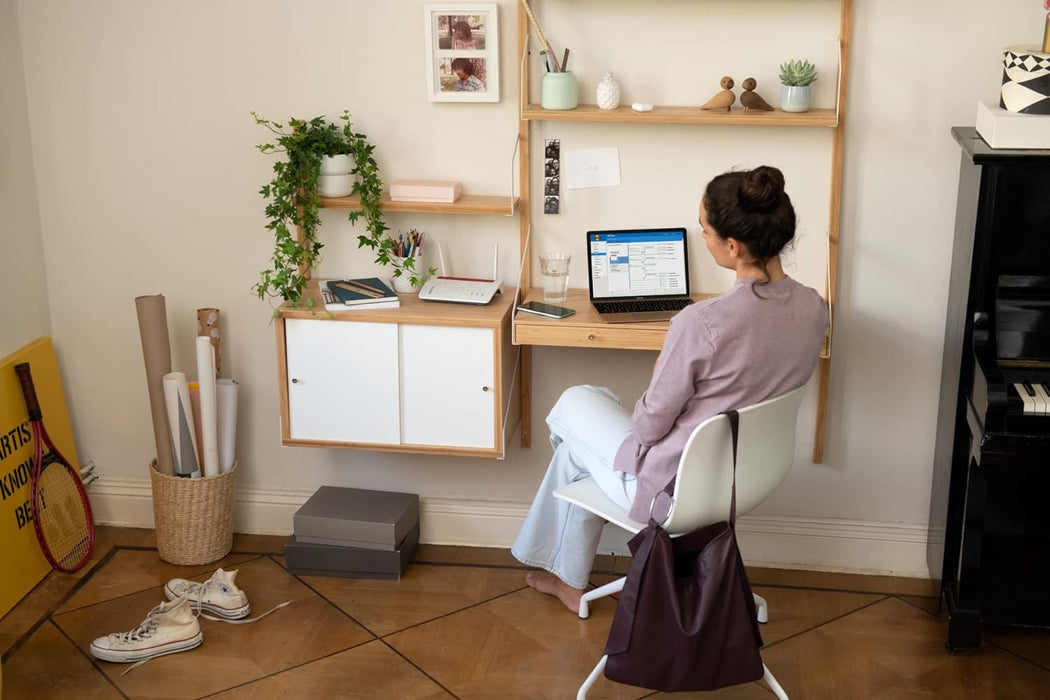 Fritz!Box 6850 LTE International - Modem LTE, Wi - Fi AC+N (866 Mbps 5 GHz y 400 Mbps 2,4 GHz) Mesh, 4 x LAN Gigabit, USB 3.0, centralita, VoIP, Base DECT, Interfaz en Español, Blanco/Rojo