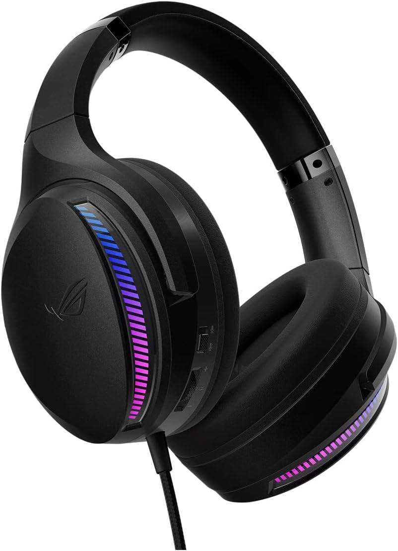 ASUS ROG Fusion II 300 Gaming Headset (AI Beamforming Mic, AI Mic, 7.1 surround sound, 50mm Driver, Hi-Res ESS 9280 Quad DAC, USB-C, For PC, Mac, PS4, PS5, Switch, Mobile Devices)- Black
