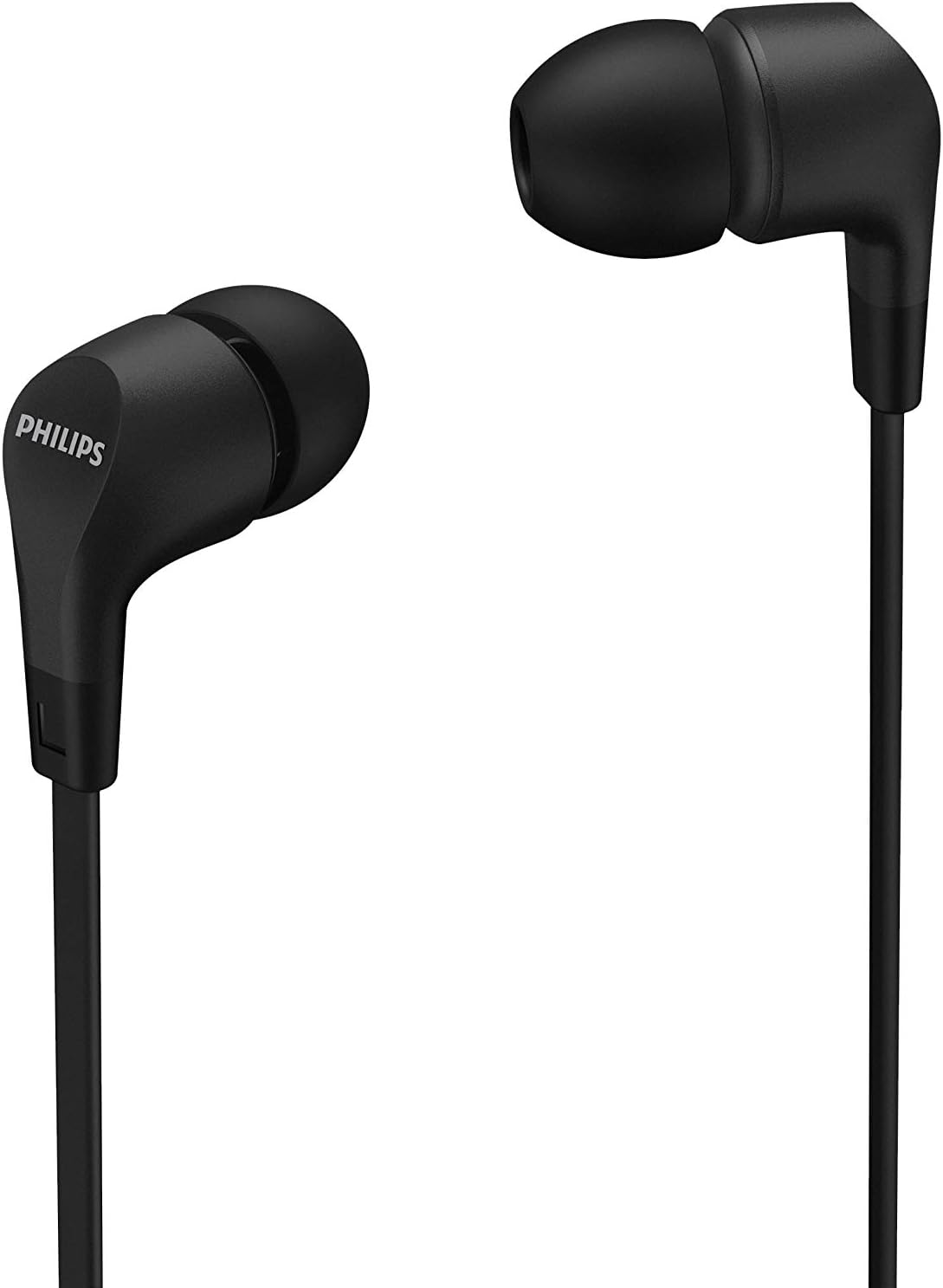 PHILIPS Audio In-Ear Headphones E1105BK/00 With In-Line Remote Control (8.6-Mm Neodymium Drivers, Powerful Bass, Clear Sound, Comfortable Fit