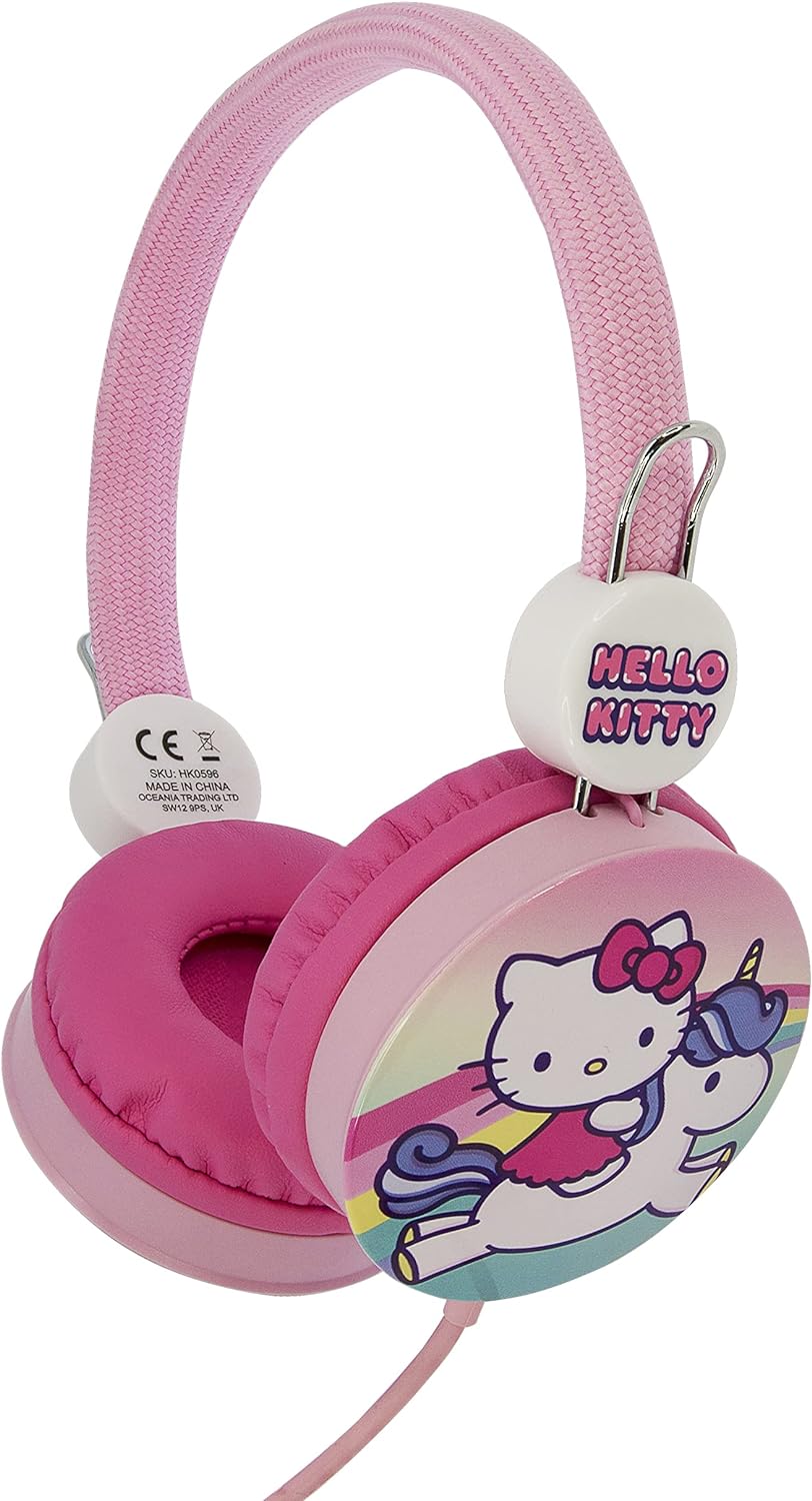 Children's Hello Kitty Unicorn Headphones with Wired and Volume Suitable for Children
