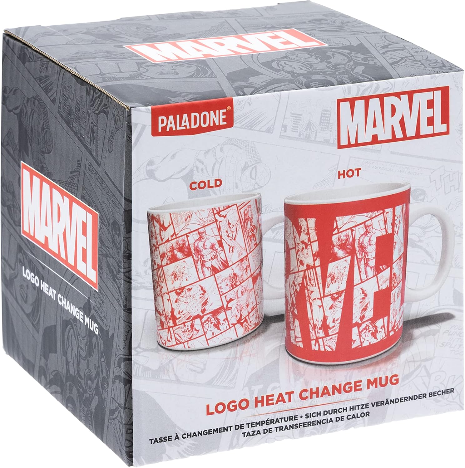 Paladone Marvel Logo Heat Change Mug | Officially Licensed Superhero Merchandise, Multicolored, PP7979MC