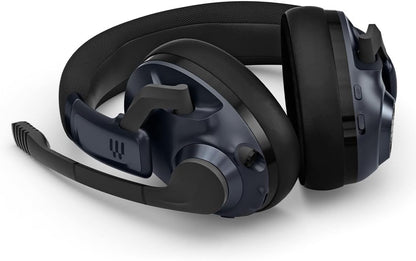 EPOS H3Pro Hybrid Gaming Headset with Microphone for PC, Enhanced Noise-Cancellation, Adjustable, Smart Button Audio Mixing with Bluetooth and Gaming Suite, Surround Sound, (Sebring) Midnight Blue