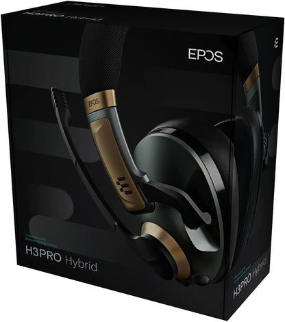 EPOS H3Pro Hybrid Gaming Headset with Microphone for PC, Enhanced Noise-Cancellation, Adjustable, Smart Button Audio Mixing with Bluetooth and Gaming Suite, Surround Sound, (Green) Racing Green