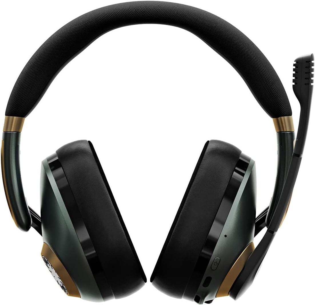 EPOS H3Pro Hybrid Gaming Headset with Microphone for PC, Enhanced Noise-Cancellation, Adjustable, Smart Button Audio Mixing with Bluetooth and Gaming Suite, Surround Sound, (Green) Racing Green
