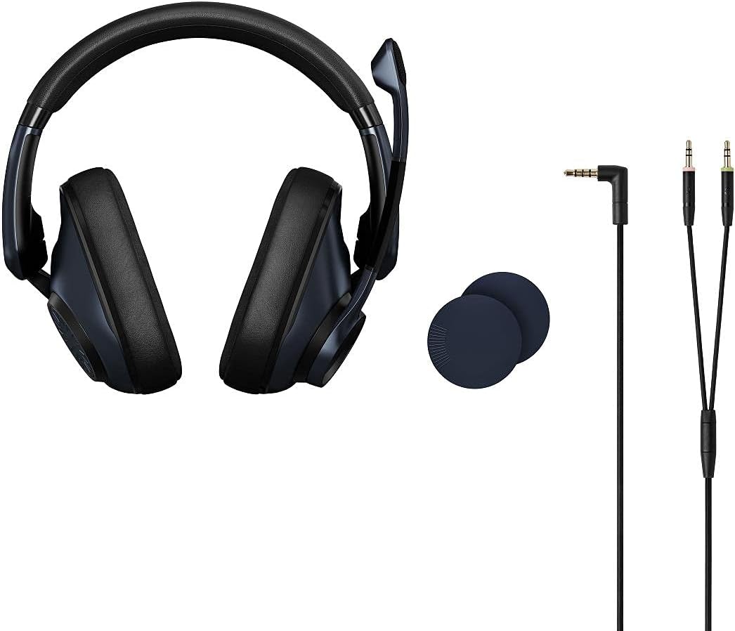 EPOS H6Pro - Closed Acoustic Gaming Headset with Mic, Over-Ear Headset, Lightweight, Lift-to-Mute - Xbox Headset - PS4 Headset - PS5 Headset - PC/Windows Headset - Gaming Accessories (Sebring), Black