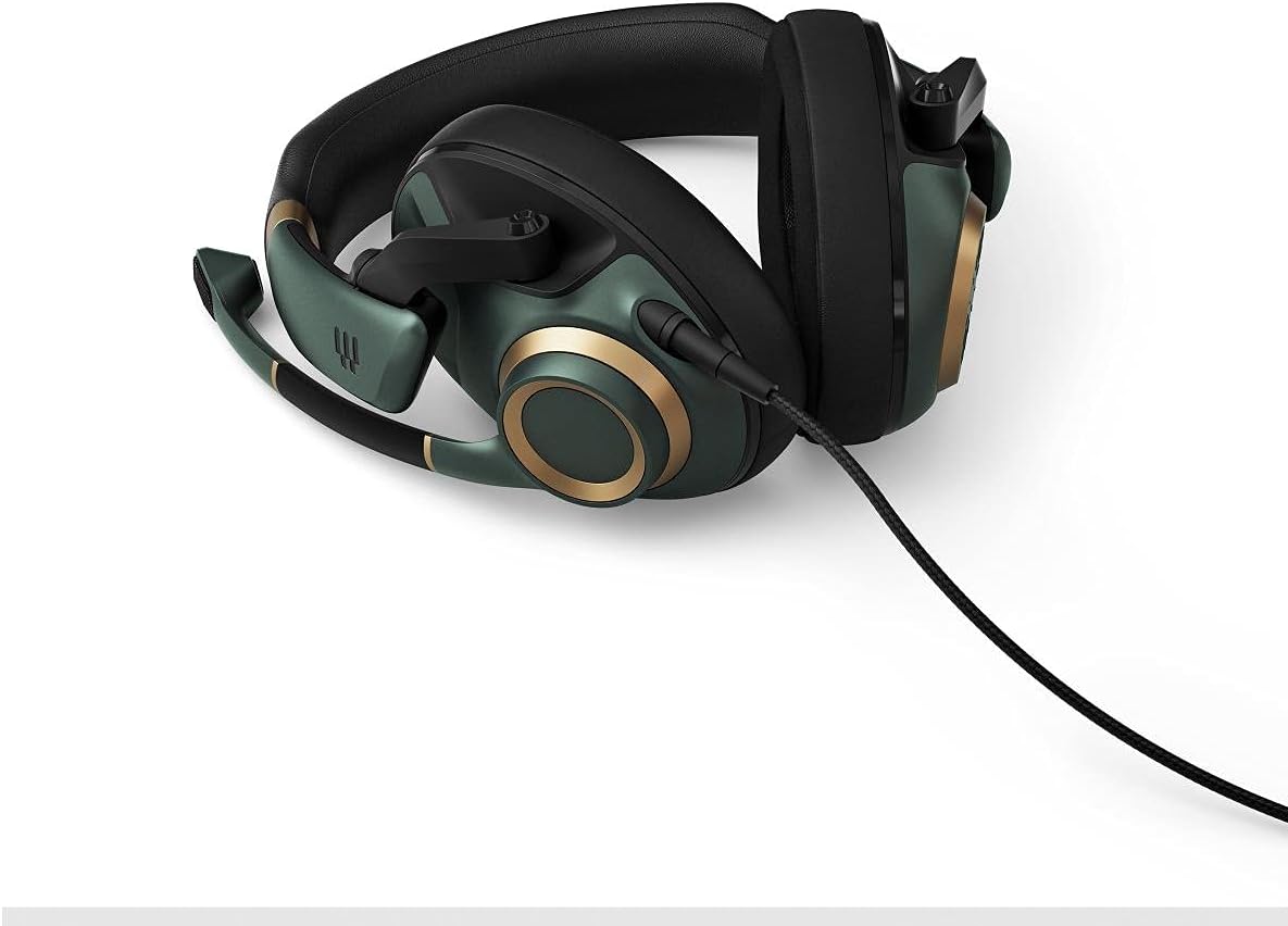 EPOS H6Pro - Closed Acoustic Gaming Headset with Mic - Over-Ear Headset – Lightweight - Lift-to-Mute - Xbox Headset - PS4 Headset - PS5 Headset - PC/Windows Headset - Gaming Accessories (Green
