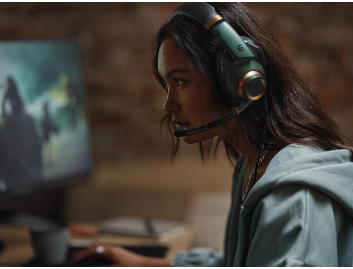 EPOS H6Pro - Closed Acoustic Gaming Headset with Mic - Over-Ear Headset – Lightweight - Lift-to-Mute - Xbox Headset - PS4 Headset - PS5 Headset - PC/Windows Headset - Gaming Accessories (Green