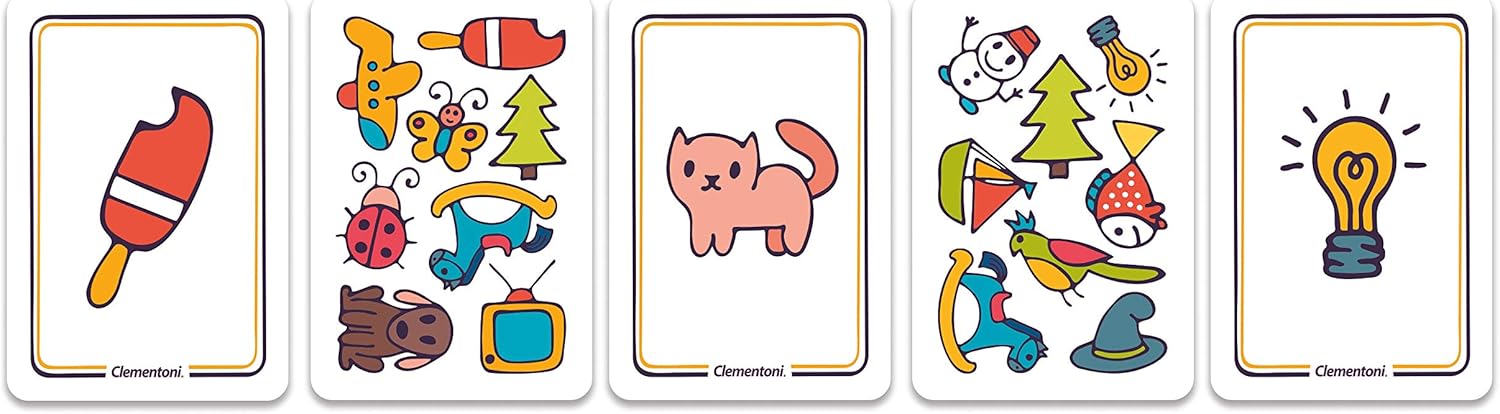 Clementoni, Sapientino Double Vedo Card Game for Children, Italian Version, Multicoloured, 16177