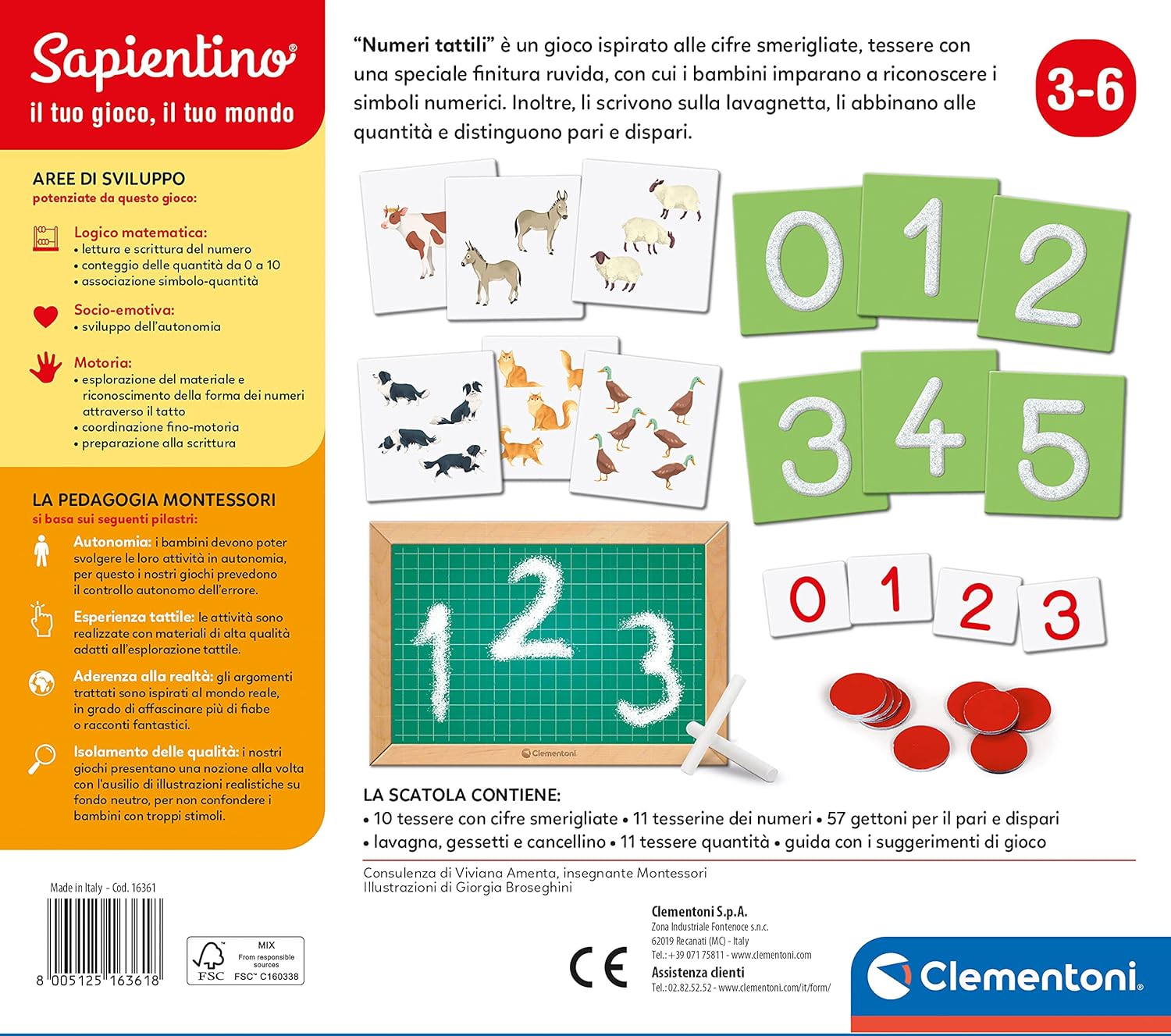 Clementoni - Montessori 16361 Educational Game for Children 3+ Years