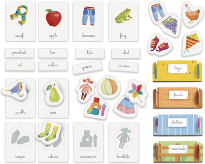 Clementoni 16364 Sapientino First Montessori 4 Years, Educational Game to Learn English, Language Development-Made in Italy, Multi-Coloured