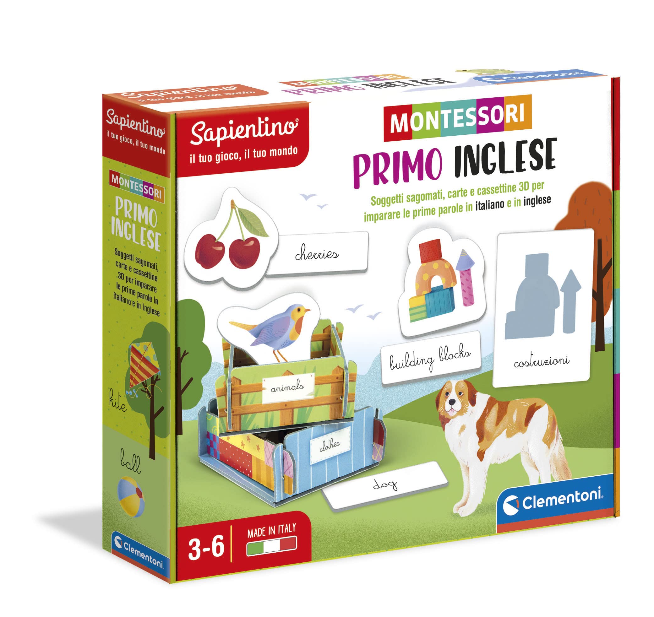 Clementoni 16364 Sapientino First Montessori 4 Years, Educational Game to Learn English, Language Development-Made in Italy, Multi-Coloured