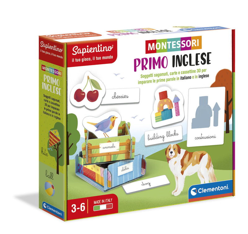 Clementoni 16364 Sapientino First Montessori 4 Years, Educational Game to Learn English, Language Development-Made in Italy, Multi-Coloured
