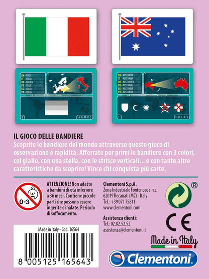 Redify-The Game of Flags Cards, Multicoloured, 16564 Game flags