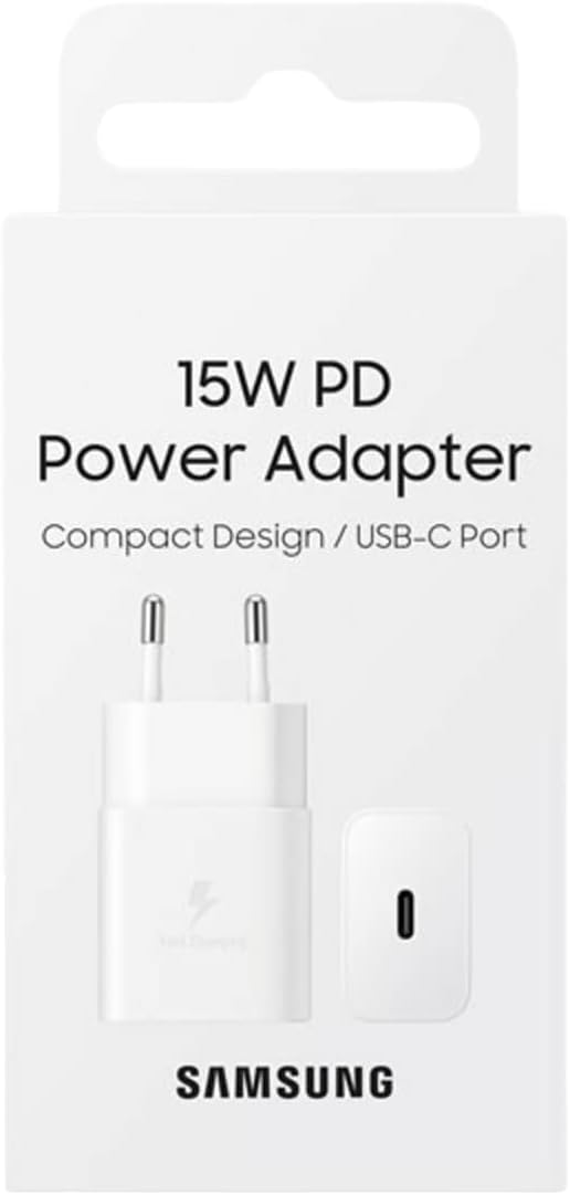 Samsung EP-T1510N Caricatore da 15W, Porta USB-C (Senza Cavo), White