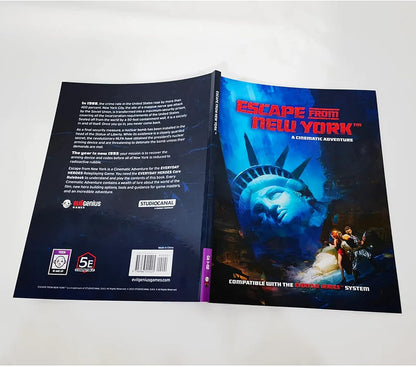 Evil Genius Games Cinematic Adventure: Escape from New York - Expansion RPG Book, for Use with The Everyday Heroes Core Rulebook, d20, 5e Compatible, 100+ Page Hardcover Book, Officially Licensed RPG