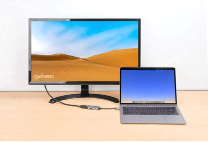 Manhattan USB-C to HDMI 3-in-1 Docking Converter with Power Delivery