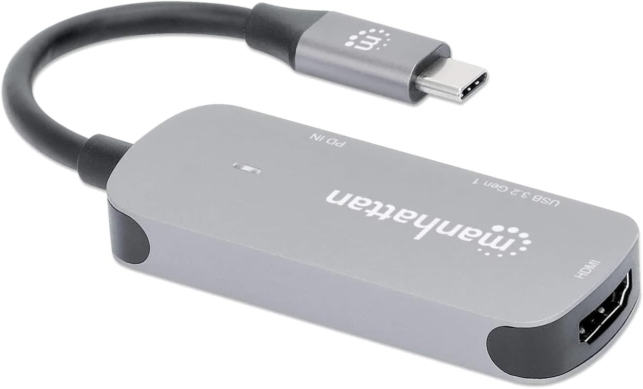 Manhattan USB-C to HDMI 3-in-1 Docking Converter with Power Delivery