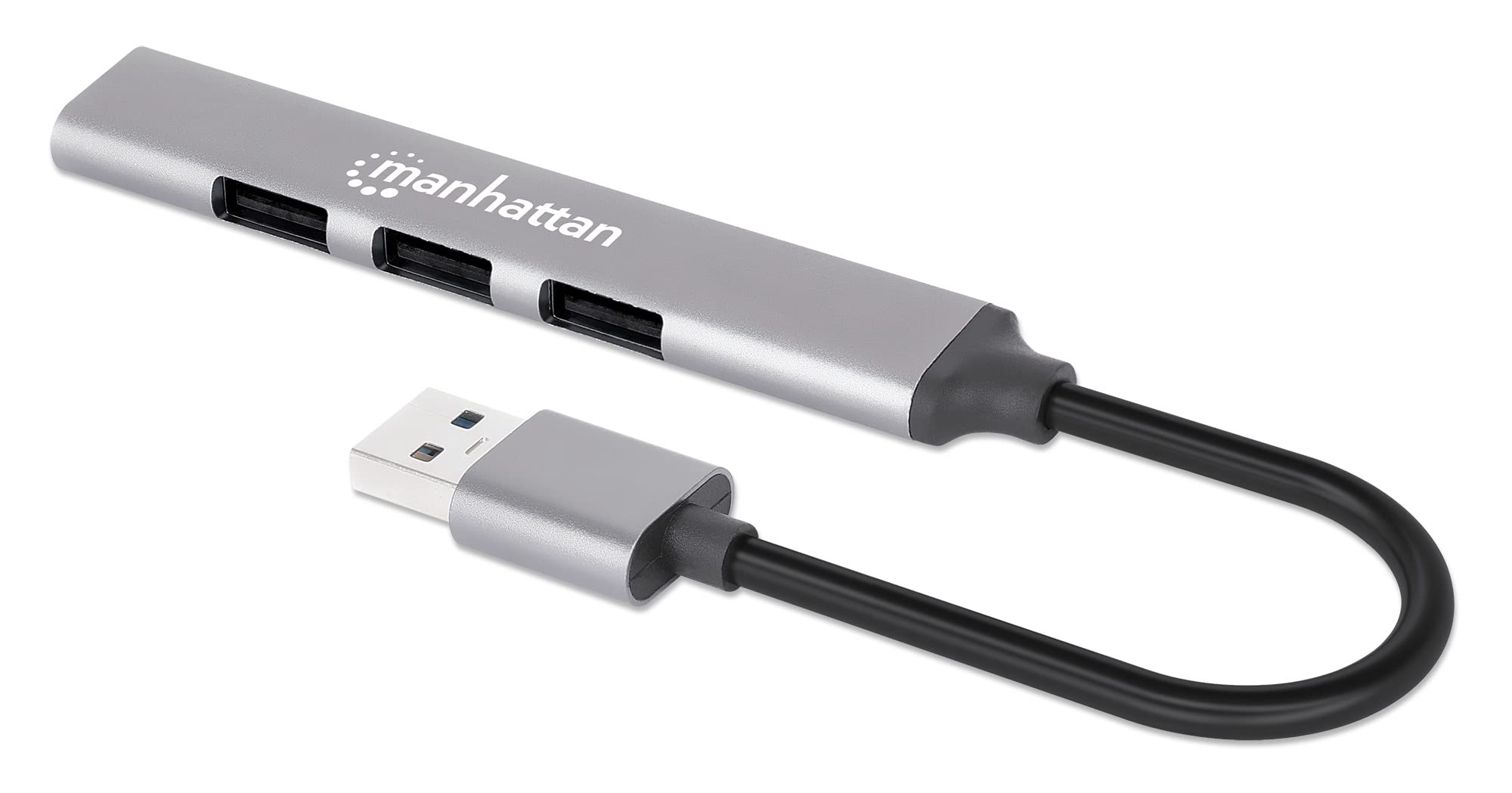 Manhattan 4 Port USB-A Hub 3 x 480 Mbit/s 1 x Gbit/s USB-A Male