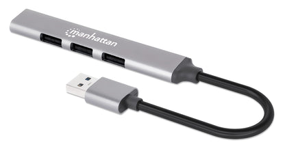 Manhattan 4 Port USB-A Hub 3 x 480 Mbit/s 1 x Gbit/s USB-A Male