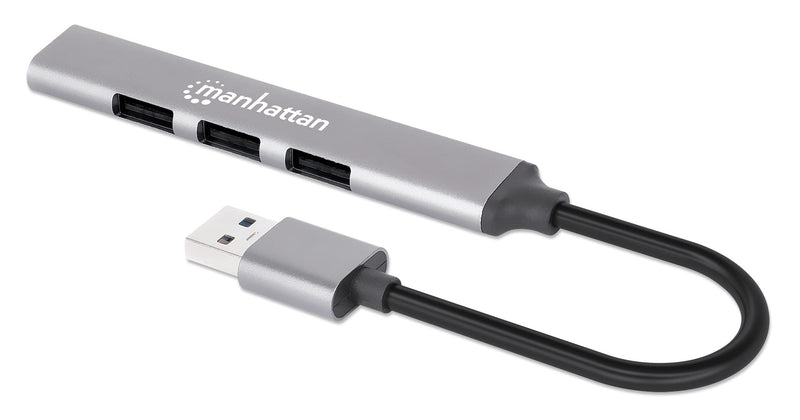 Manhattan 4 Port USB-A Hub 3 x 480 Mbit/s 1 x Gbit/s USB-A Male