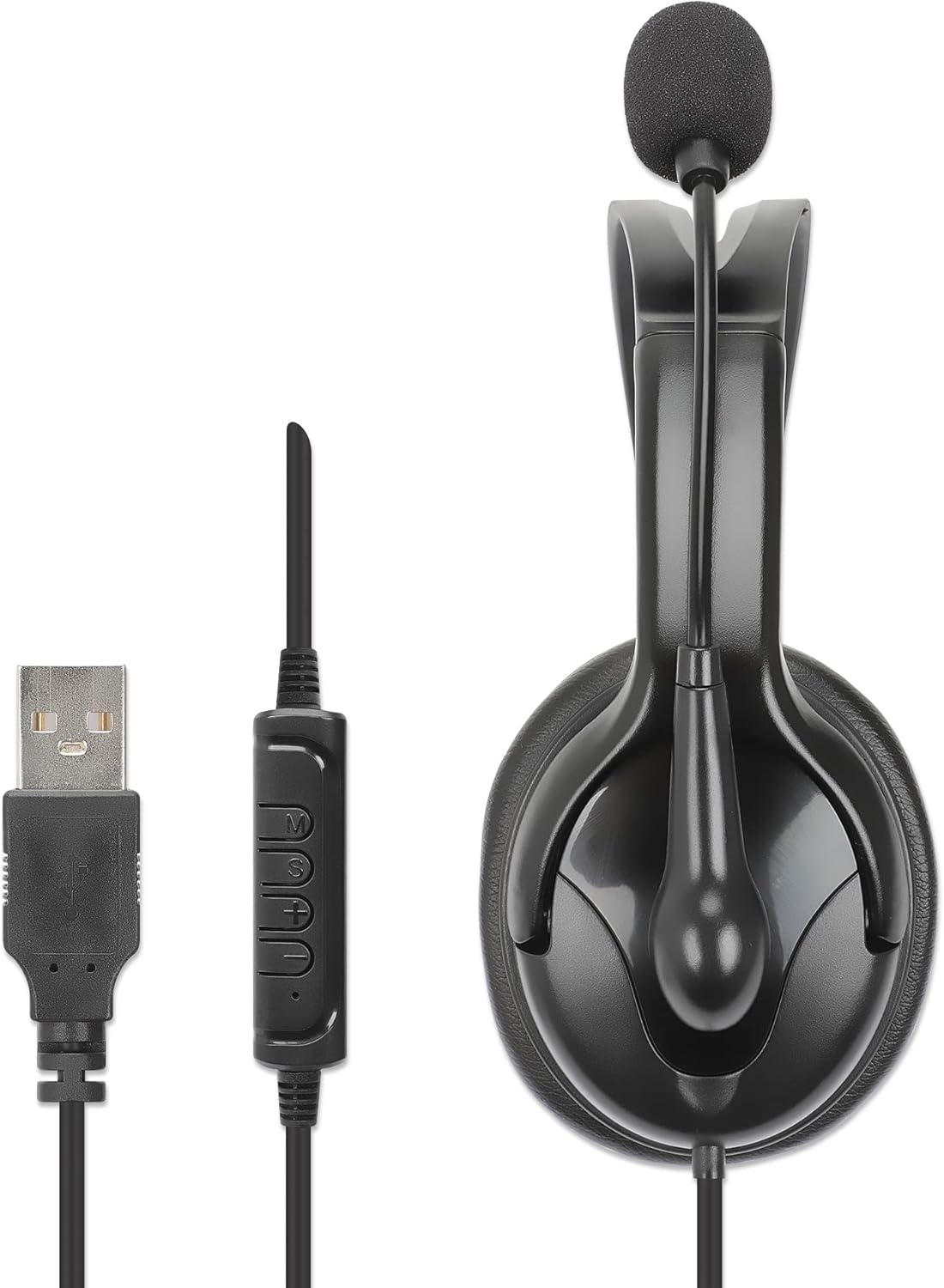 MANHATTAN Mono USB-Headset links / rechts tragbar