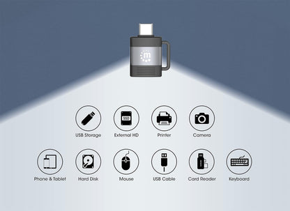 Manhattan 2 Piece Set: USB-C to USB-A Adapter & USB-A to USB-C Adapter