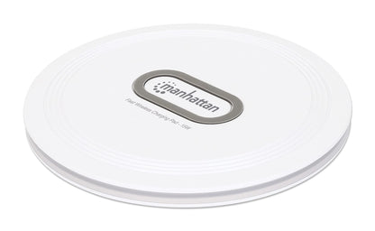 Manhattan Products 406024 Induction Charging Pad Wireless Charger with Quick Charge Function, 15 W / 10 W / 7.5 W / 5 W Output, White