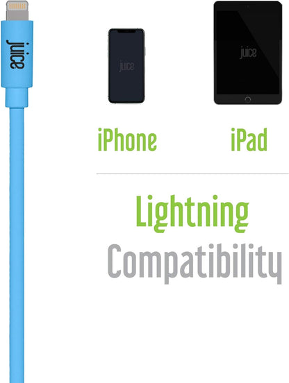 Juice Apple iPhone 11, Pro, iPhone X, Xr, iPhone 8, 7, 6, SE, iPad Lightning, Charge & Sync Cable, 2m