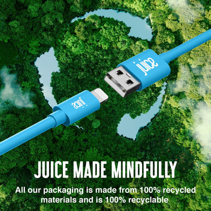 Juice Apple iPhone Lightning 3m Charger and Sync Cable for Apple iPhone 13, 13 Pro, 12 | PRO | Mini, SE, 11, XS, XR, X, 8, 7, 6, 5, iPad, Pro, Air, Mini, Airpods Pro