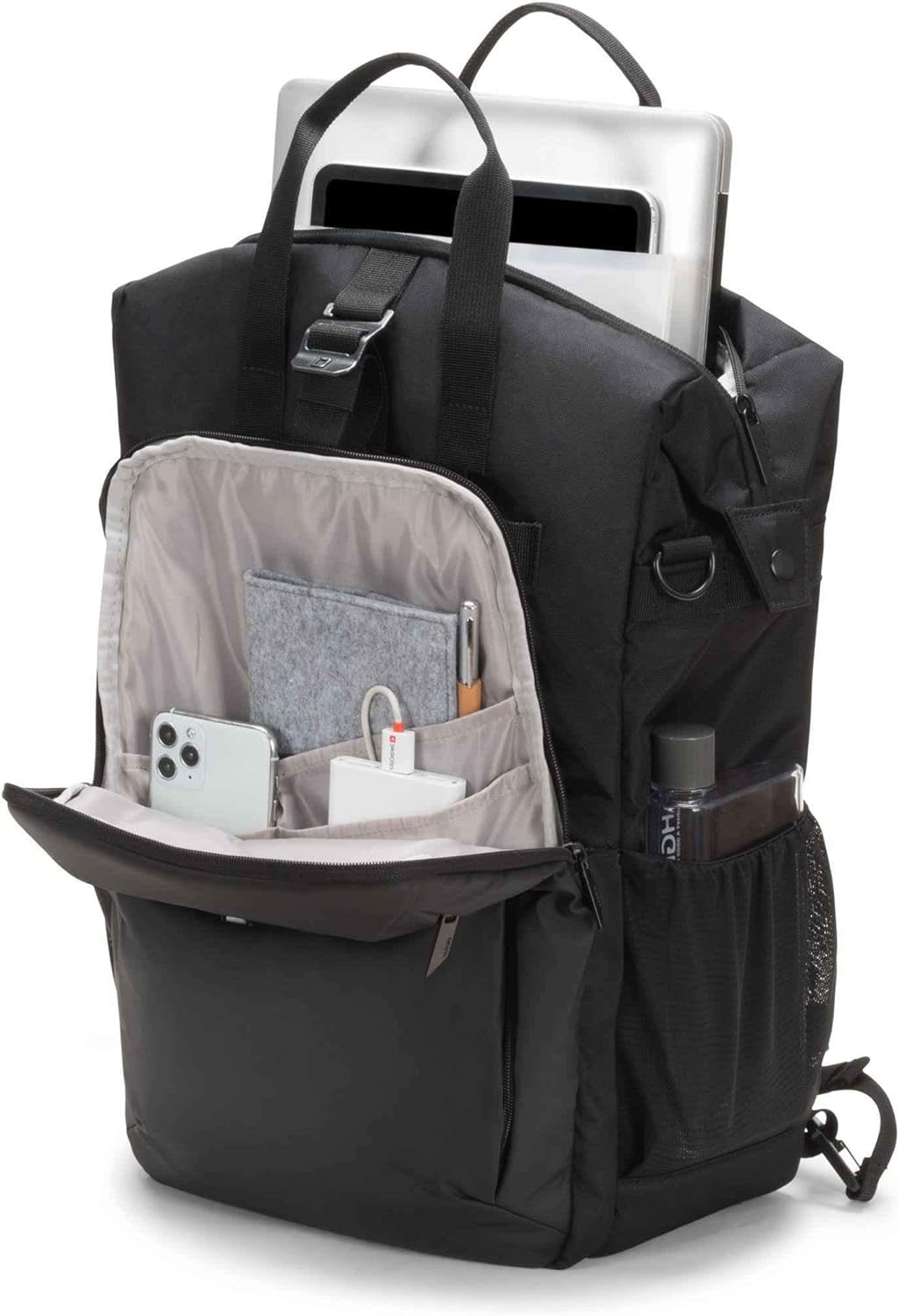 Dicota Messenger Bag Eco Move M-Surface Backpack, Black, up to 38.1 cm (15 Inches