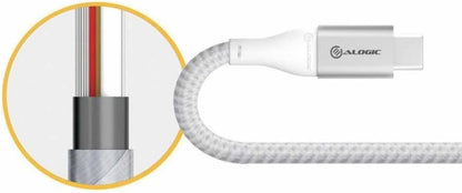 ALOGIC Super Ultra USB 2.0 USB-C to USB-A Cable - 3A/480Mbps (3 M, Silver