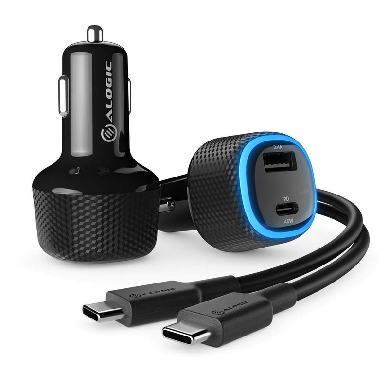 Rapid 2 Port Usb-C Usb-A Laptop Phone Car Charger - 45W