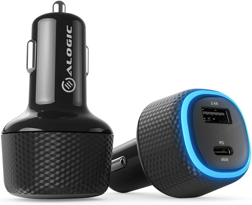 Rapid 2 Port Usb-C Usb-A Laptop Phone Car Charger - 45W