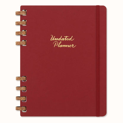 Moleskine Undated Planner, 12-Month Spiral Planner with Hard Cover, Size XL 20 x 25 cm