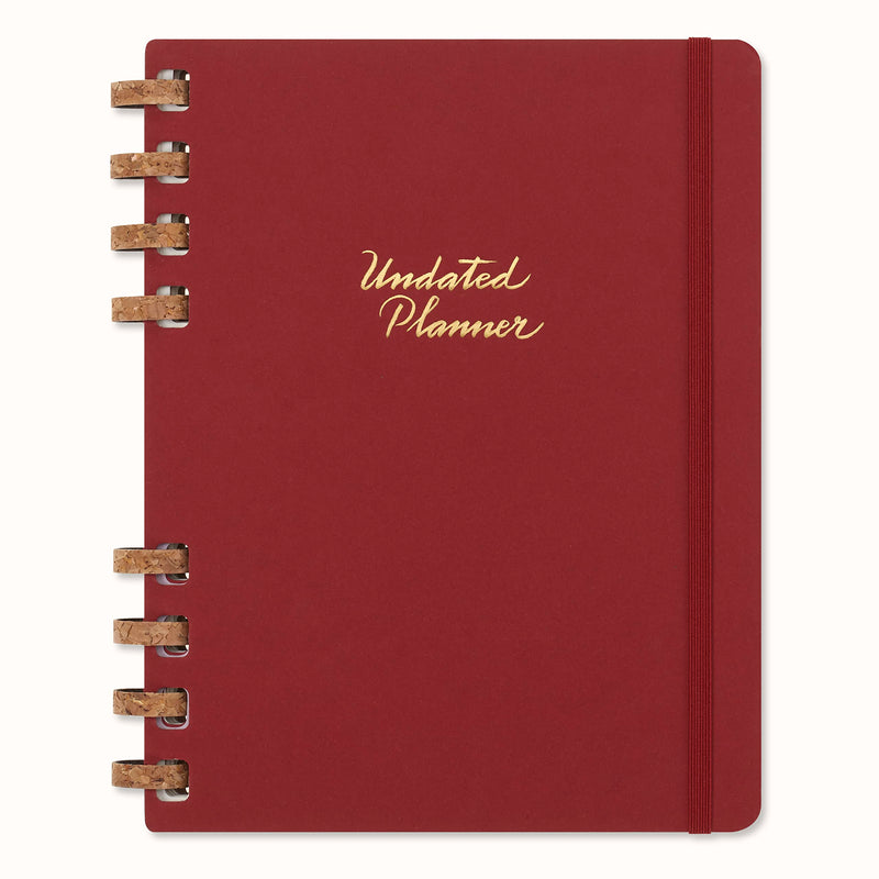 Moleskine Undated Planner, 12-Month Spiral Planner with Hard Cover, Size XL 20 x 25 cm