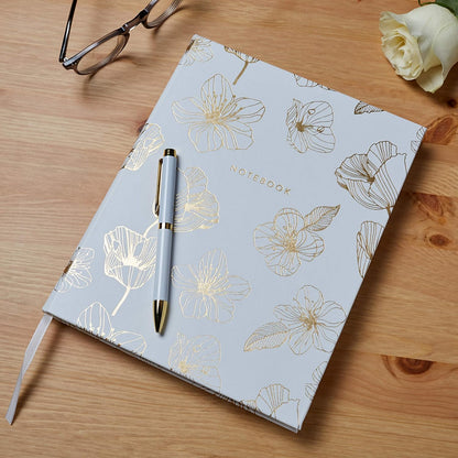 Eccolo World Traveler Desk Size Hardcover Journal, 256 Lined Page Notebook With Gold Edge Paper, 8-x-10-inch