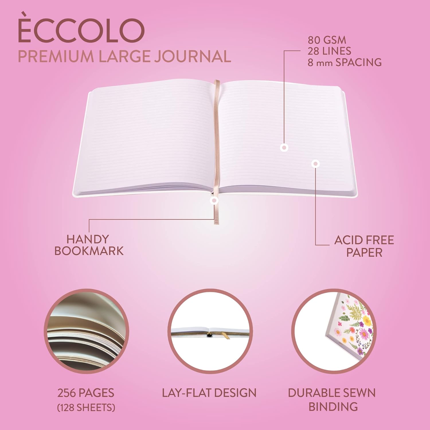 Eccolo World Traveler Hardcover Executive Notebook