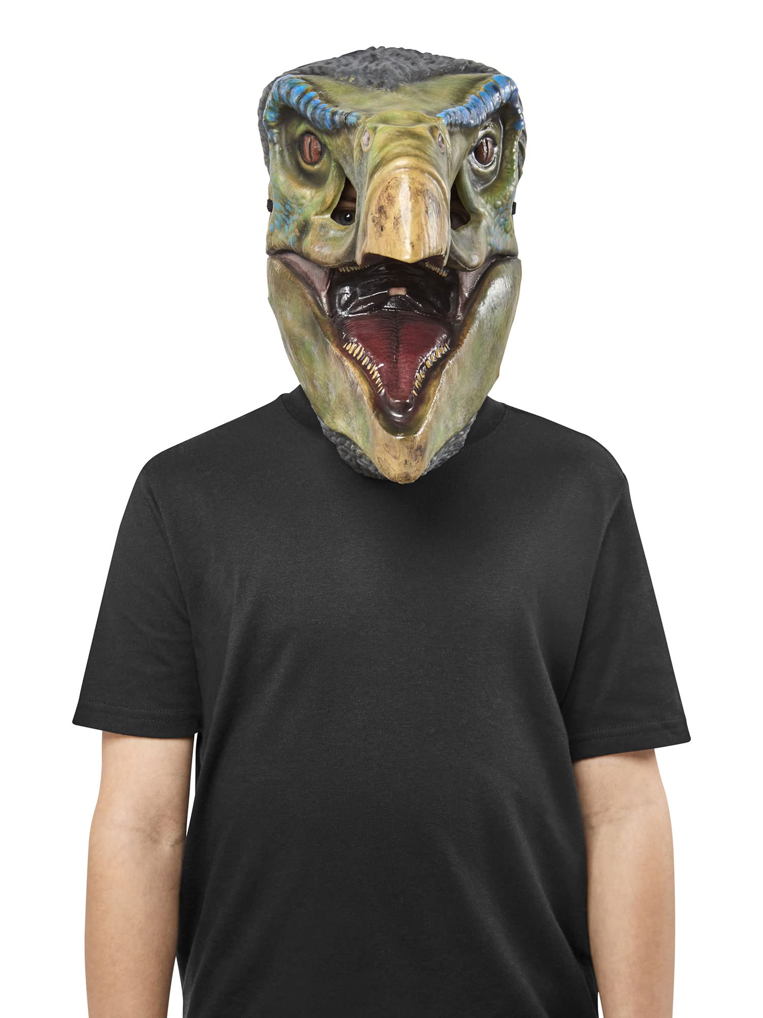 Rubie's Official Jurassic World Therizinosaurus 1/2 Face Mask, Dinosaur Kids Mask One Size, World Book Day