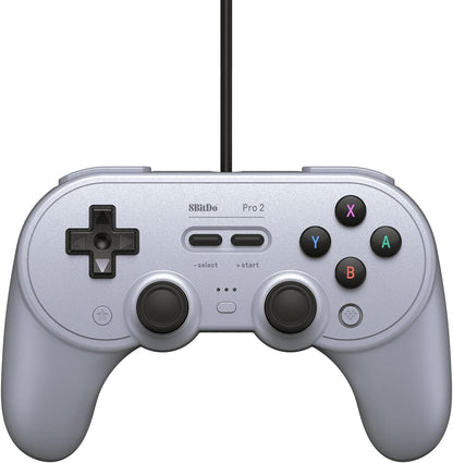 8Bitdo Pro 2 Wired USB Controller for Switch, PC, Android, Steam & Raspberry Pi (Grey Edition) (Nintendo Switch