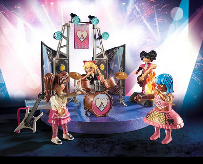 PLAYMOBIL City Life 71042 Music Band mit Cooler Bühne und viel Zubehör, ab 4 Jahren