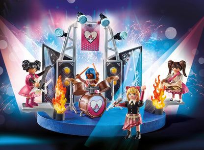 PLAYMOBIL City Life 71042 Music Band mit Cooler Bühne und viel Zubehör, ab 4 Jahren
