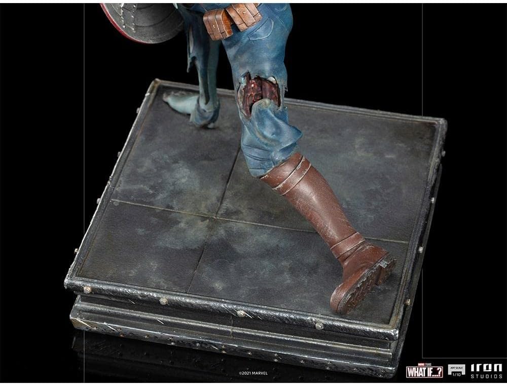 Iron Studios-What IF Zombie Capt America 1/10 Art ST Estatuas, Multicolor, 1:10 (80562